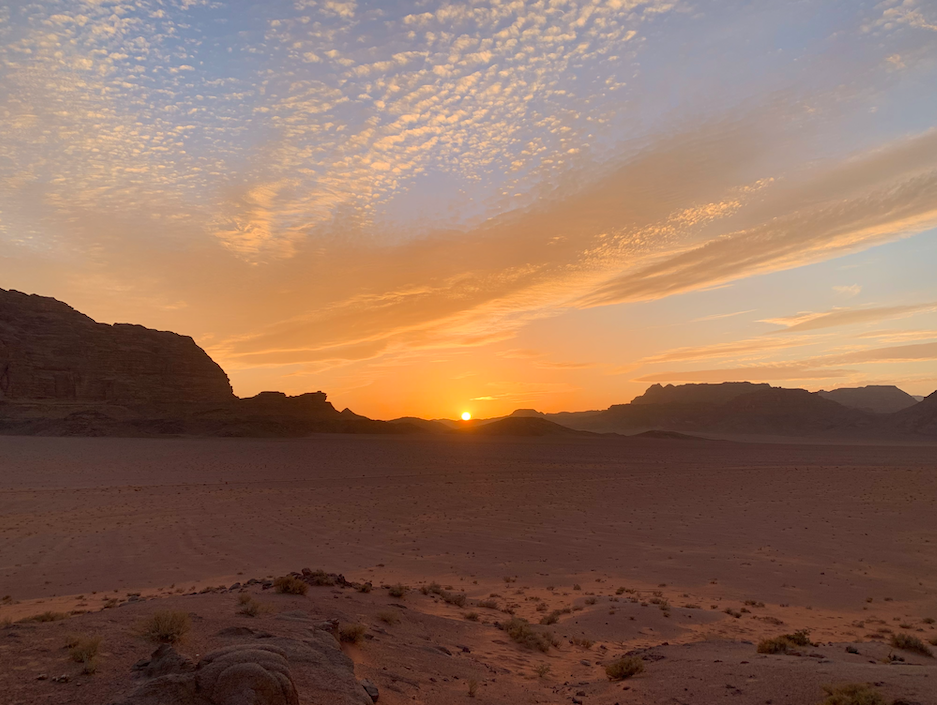 sunset Wadi Rum Desert